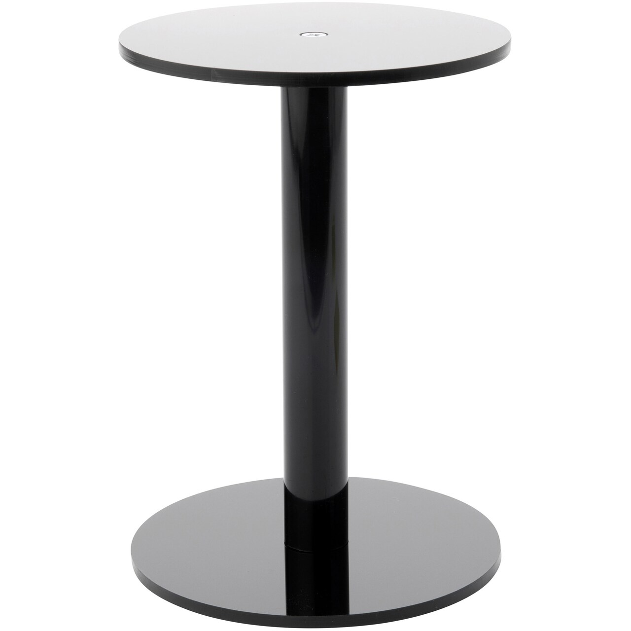 Plymor Black Acrylic Round Barbell Pedestal Display Riser 6.375 inches (Height) x 4.5 inches (Depth) (3/16 inches thick)